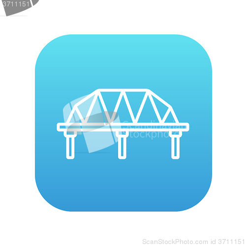 Image of Rail way bridge line icon.