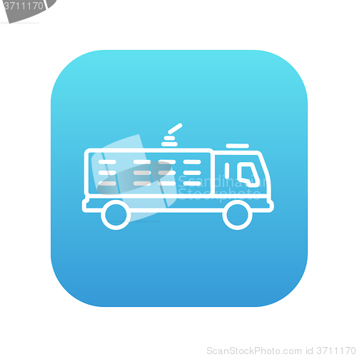 Image of Fire truck line icon.