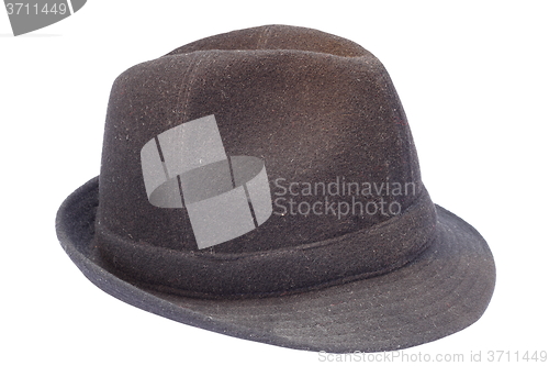 Image of black hat over white