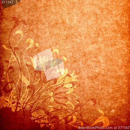 Image of grunge floral background