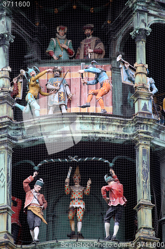 Image of Glockenspiel on the city hall of Munich, Germany