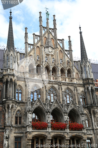 Image of Town Hall (Rathaus) in Marienplatz, Munich, Germany 