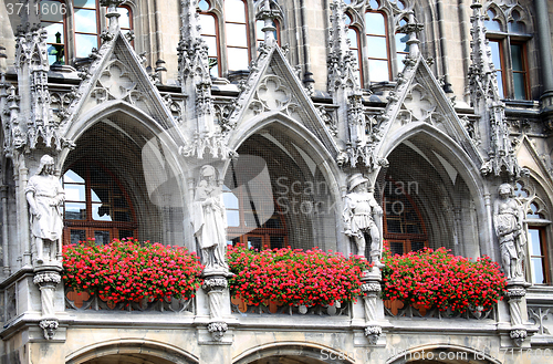 Image of Town Hall (Rathaus) in Marienplatz, Munich, Germany 