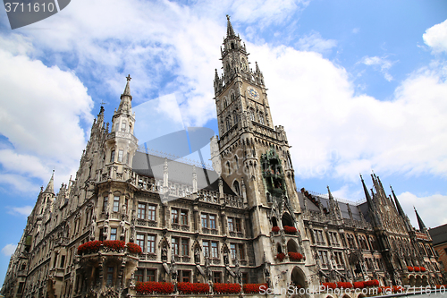 Image of Town Hall (Rathaus) in Marienplatz, Munich, Germany 