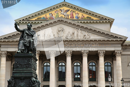 Image of The National Theatre of Munich at Max-Joseph-Platz Square in Mun