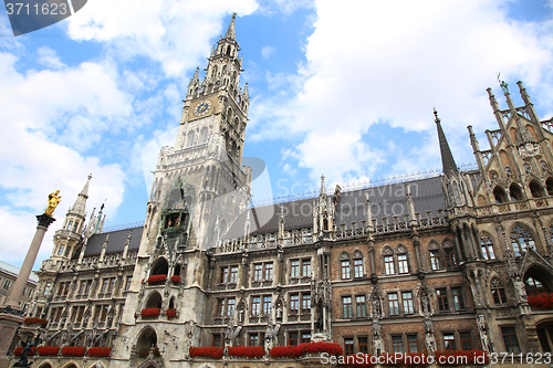 Image of The Golden statue of Mary (Mariensaule), a Marian column on the 