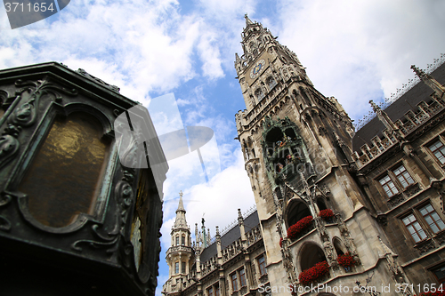 Image of Town Hall (Rathaus) in Marienplatz, Munich, Germany 