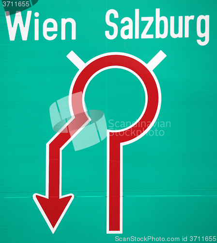 Image of  traffic sign in Austria