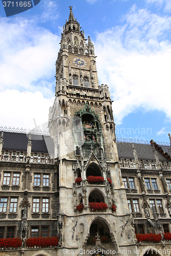 Image of Town Hall (Rathaus) in Marienplatz, Munich, Germany 