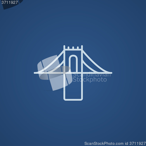 Image of Bridge line icon.