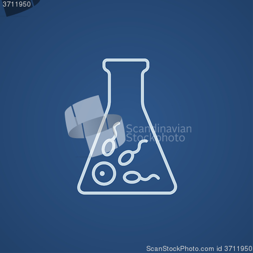 Image of In vitro fertilisation line icon.