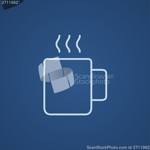 Image of Mug of hot drink line icon.