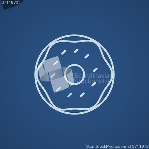 Image of Doughnut line icon.