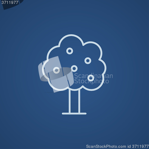 Image of Fruit tree line icon.