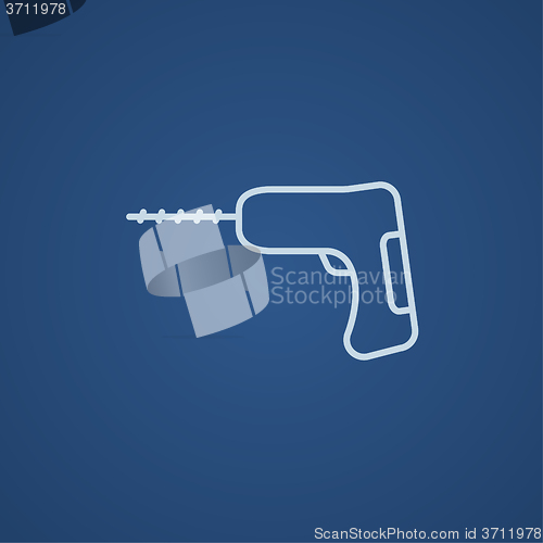 Image of Hammer drill line icon.