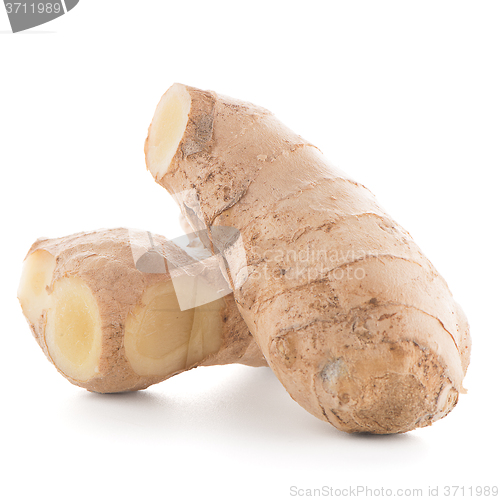 Image of Ginger root on white
