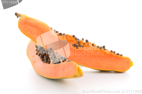 Image of Slices of sweet papaya