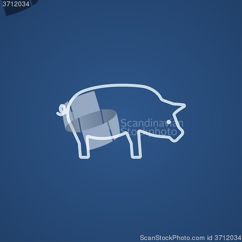 Image of Pig line icon.