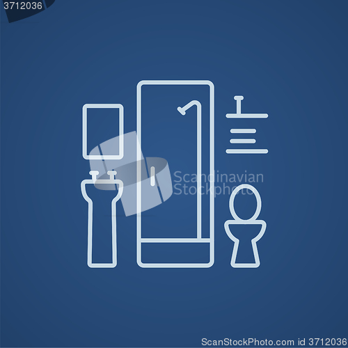 Image of Bathroom line icon.