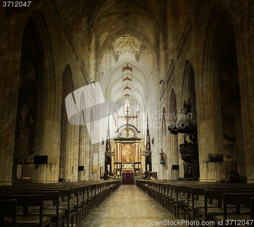 Image of Inside of a creepy old church