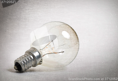 Image of Old lightbulb isolated on a white background