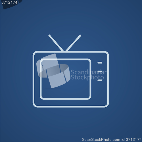 Image of Retro television line icon.