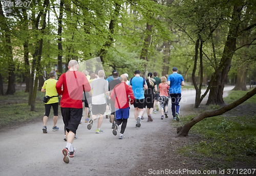 Image of Young runners in the park