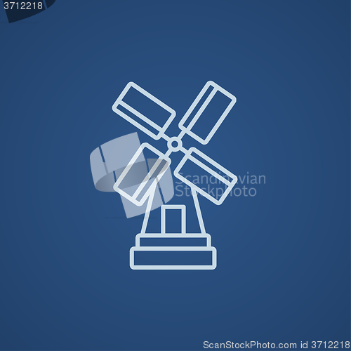 Image of Windmill line icon.