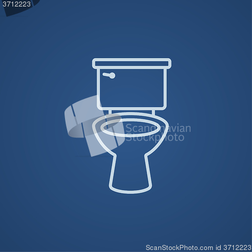 Image of Lavatory bowl line icon.