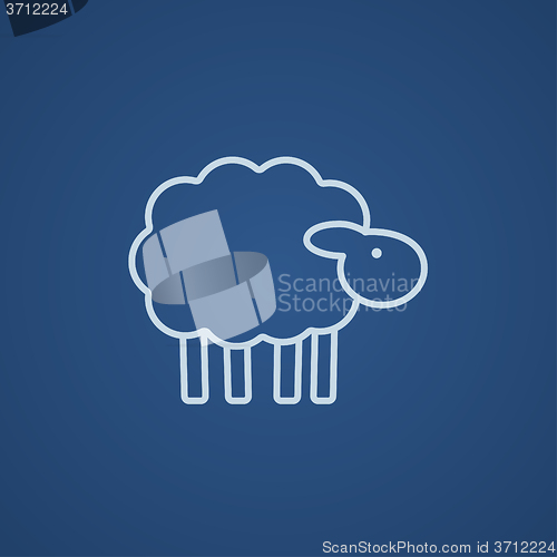 Image of Sheep line icon.