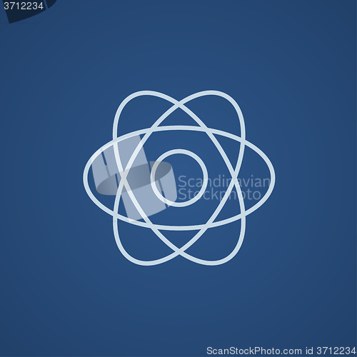 Image of Atom line icon.