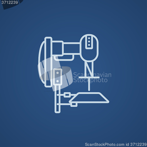 Image of Industrial automated robot line icon.