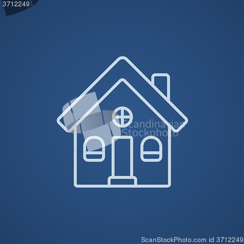 Image of Detached house line icon.