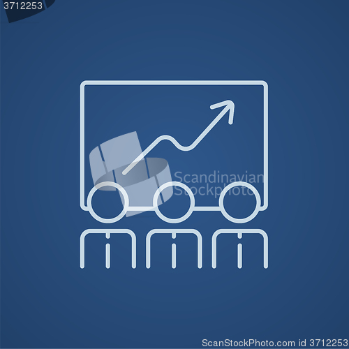 Image of Business growth line icon.