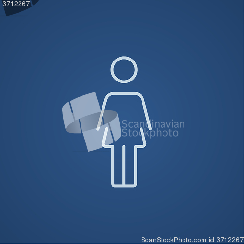 Image of Business woman line icon.