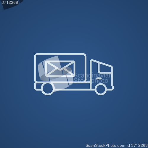 Image of Mail van line icon.