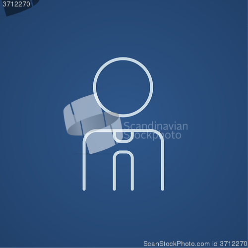 Image of Businessman line icon.