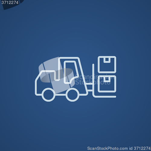 Image of Forklift line icon.