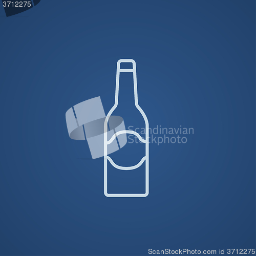 Image of Glass bottle line icon.