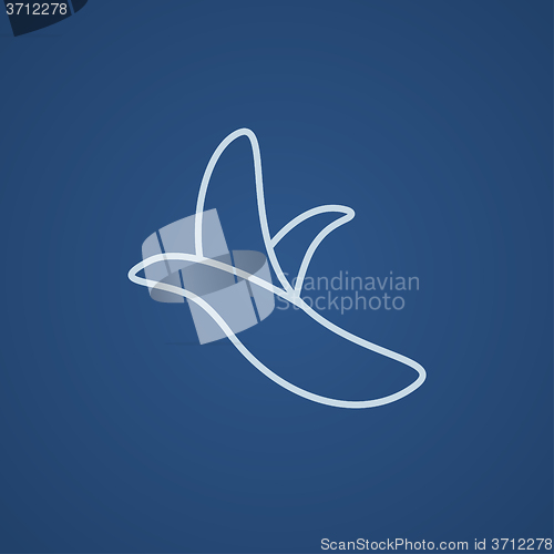 Image of Peeled banana line icon.