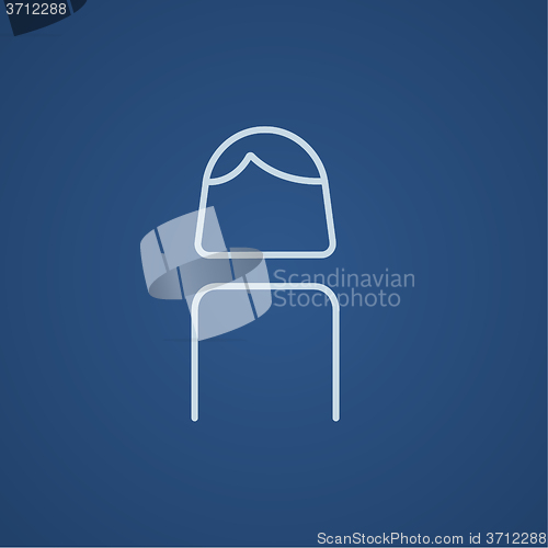 Image of Business woman line icon.