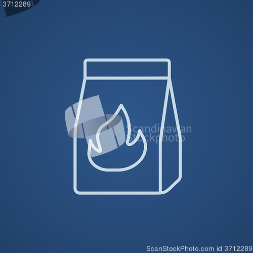 Image of Take-away meals package line icon.