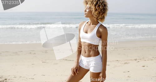 Image of Beautiful Sunbathing Woman