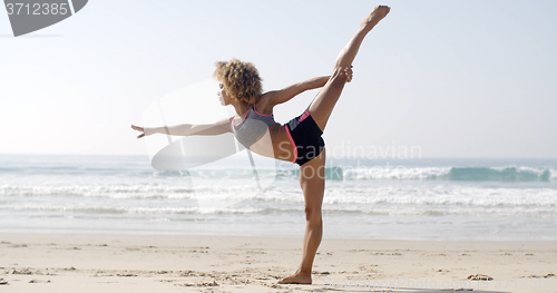 Image of Fit Woman In Yoga Pose