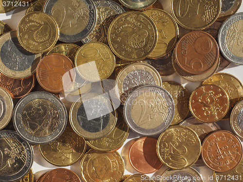 Image of Euro coins background