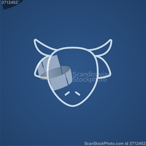 Image of Cow head line icon.