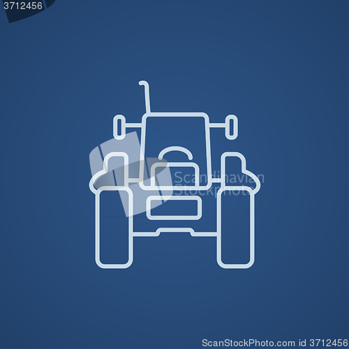 Image of Tractor line icon.