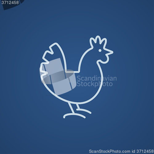 Image of Hen line icon.