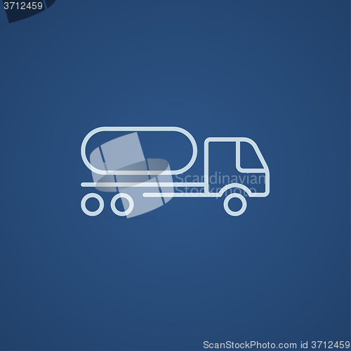 Image of Fuel truck line icon.