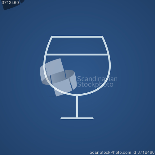Image of Glass of wine line icon.